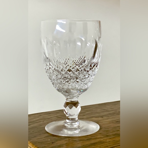 Vtg Discontinued Waterford Lead Crystal Colleen Short Stem Large Claret Glass